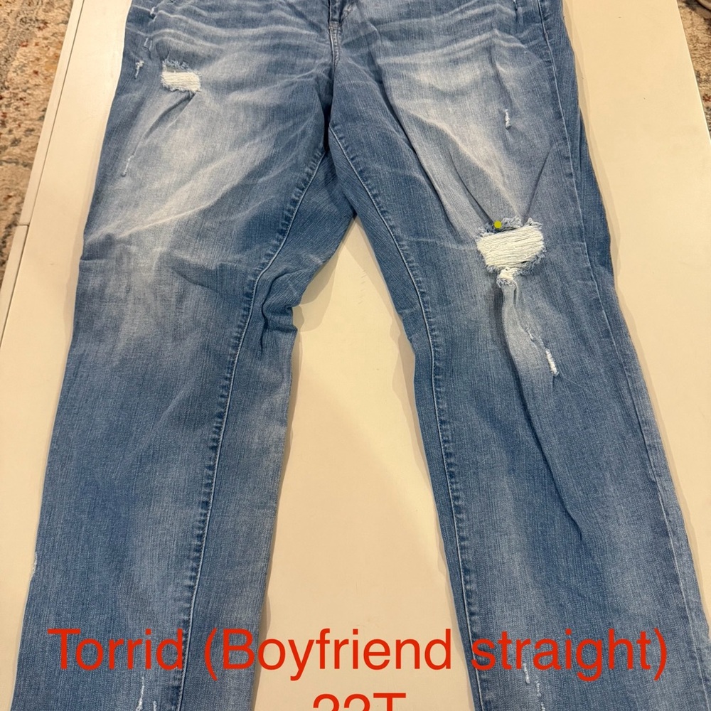 Torrid Men's Distressed Light Blue Jeans